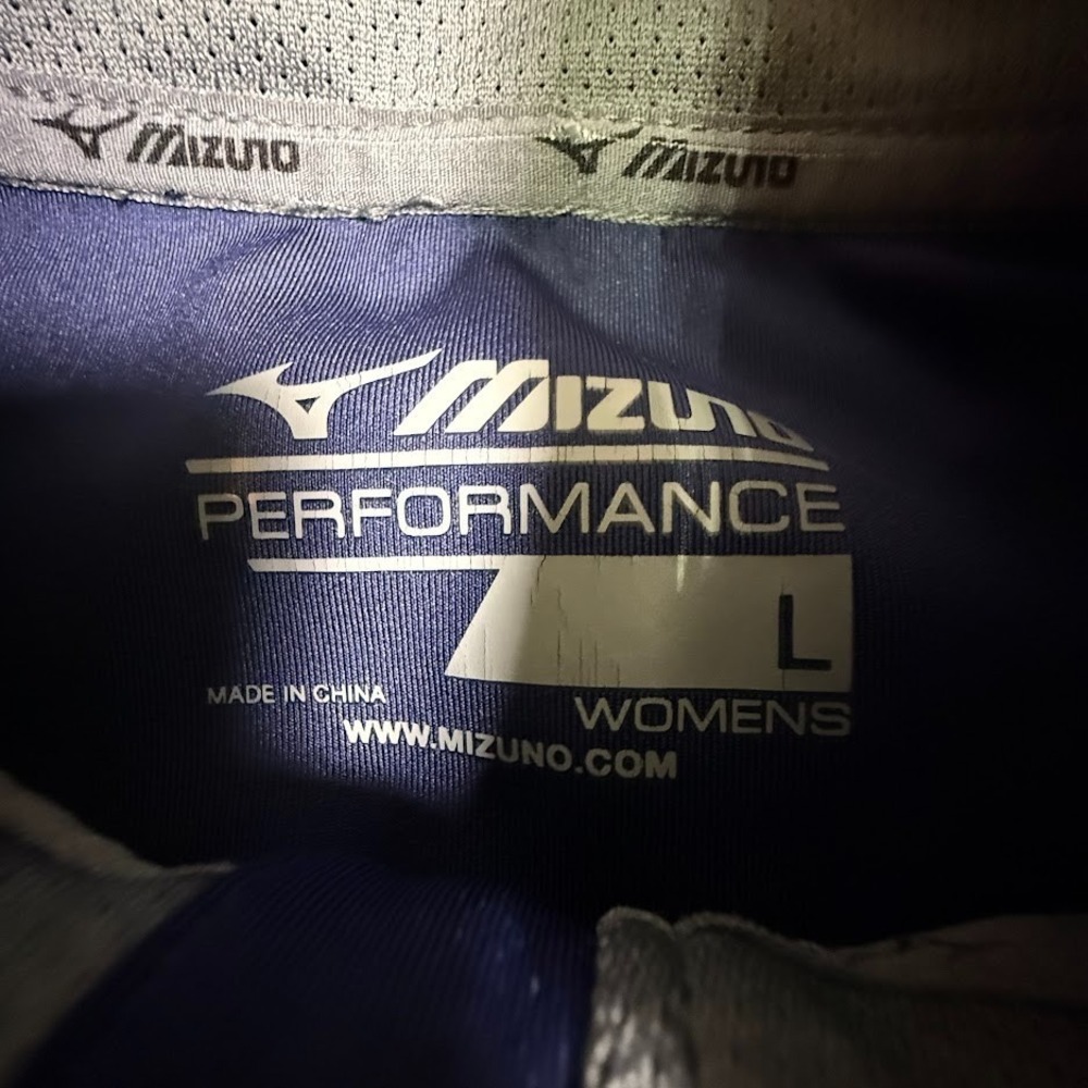 University of Michigan Volleyball Zip Jacket Mizuno Womens‎ L Blue Performance - Picture 4 of 6